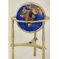 3" Gemstone Globe w/ Caribbean Blue Opalite Ocean & Ambassador 3-Leg Stand